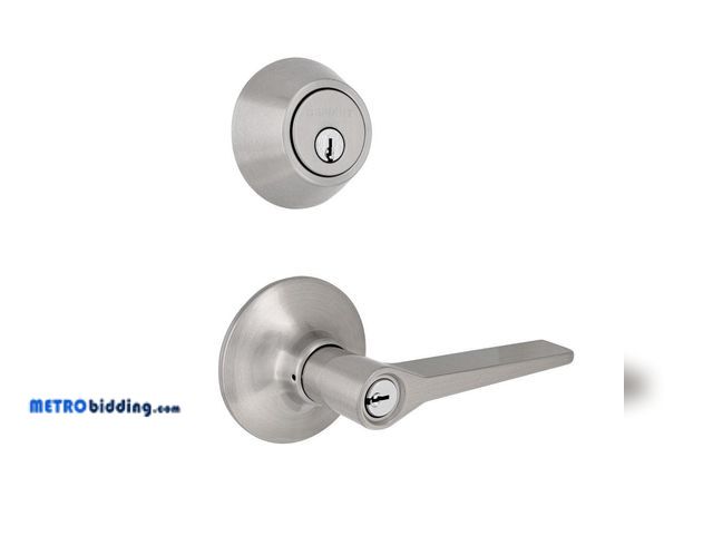 Lot 88-491817 - Defiant Freedom Satin Nickel Single Cylinder Combo Pack 32MEX2D1B