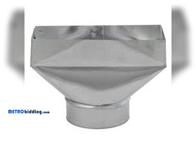 Lot 88-495624 - 4" x 10" x 6" Galvanized Floor Ceiling HVAC Register Duct Boot Fitting 90° Bend