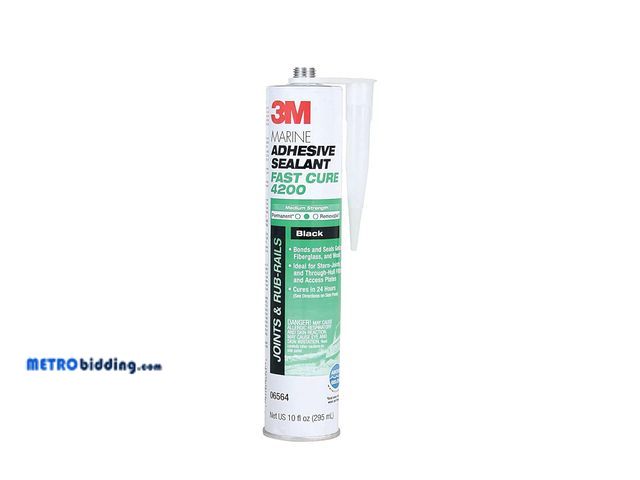 Lot 88-498091 - 3M Marine Adhesive/Sealant Fast Cure 4200, 06564, Black, 1/10 Gallon