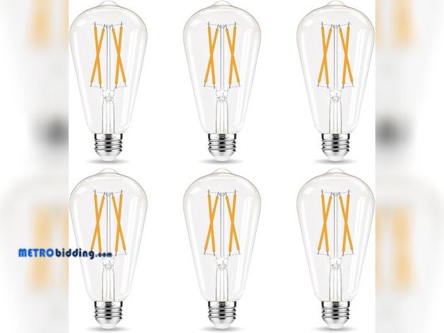 Lot 88-498294 - LED Edison Bulbs, E26 Bulb 60 watt Equivalent, Non-Dimmable, Soft White 2700K, ST58 Vintage Light Bu...