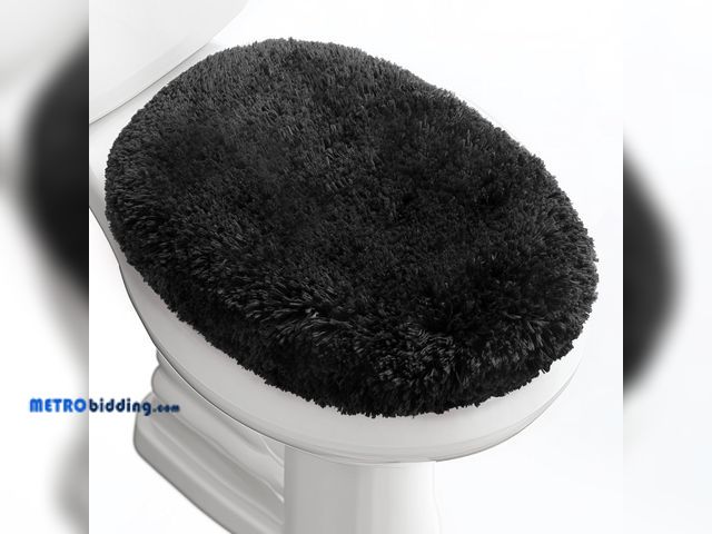 Lot 88-494869 - Luxury Soft Microfiber Toilet Lid Cover Machine Washable Solid Toilet Seat Cover 17.5" x 15" Adjusta...