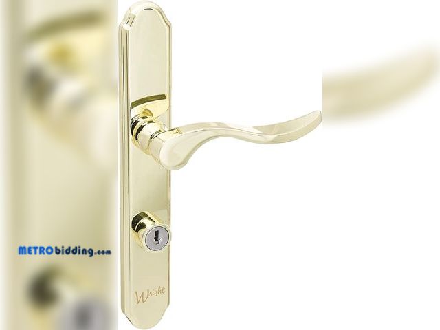 Lot 88-501632 - Wright Products - Serenade Mortise Keyed Lever Mount Latch with Deadbolt for Screen and Storm Doors,...