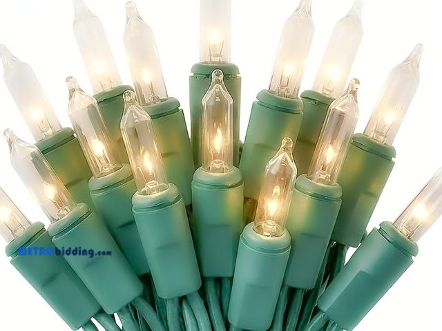Lot 88-481209 - Northlight Set of 50 Warm White LED Mini Christmas Lights with Green Wire 32605411
