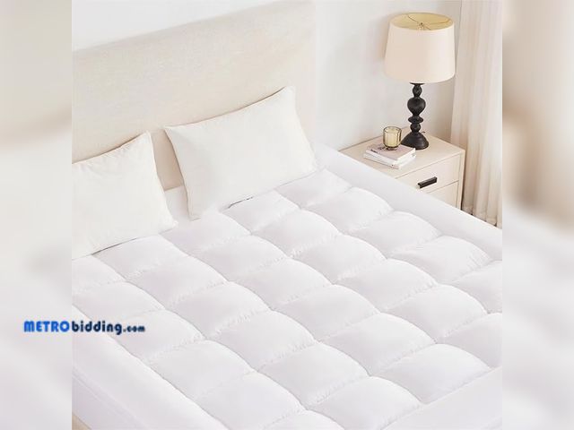 Lot 88-482751 - Eiayeebil 2 Inch Thick Mattress Topper Queen Size, 1400 GSM Soft Pillow Top Mattress Topper, Down Al...