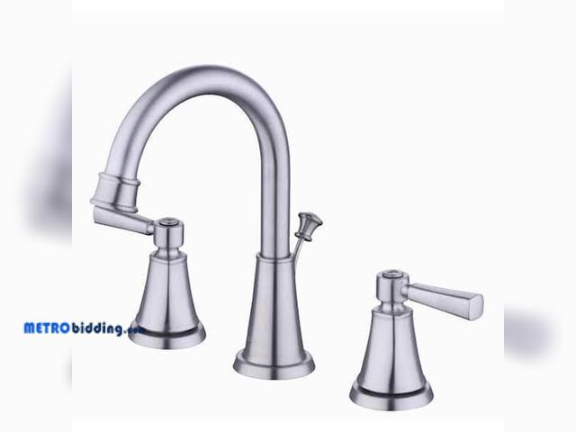 Lot 88-482333 - Glacier Bay Melina 8 in. Widespread Double-Handle High-Arc Bathroom Faucet, New