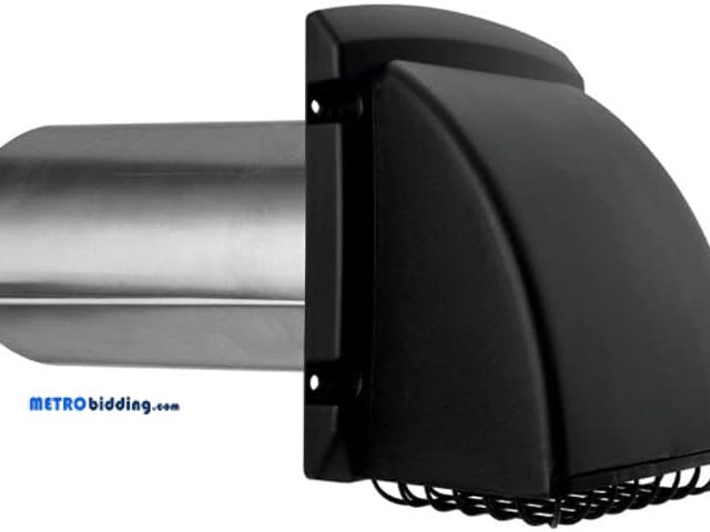 Lot 88-496463 - Everbilt BPMH4BLKHD6 Wide Mouth Dryer Vent Hood (Black)