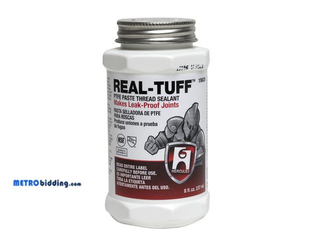 Lot 88-498078 - Hercules 15620 Real-Tuff Heavy Duty PTFE Pipe Thread Sealant, White, 8 oz.