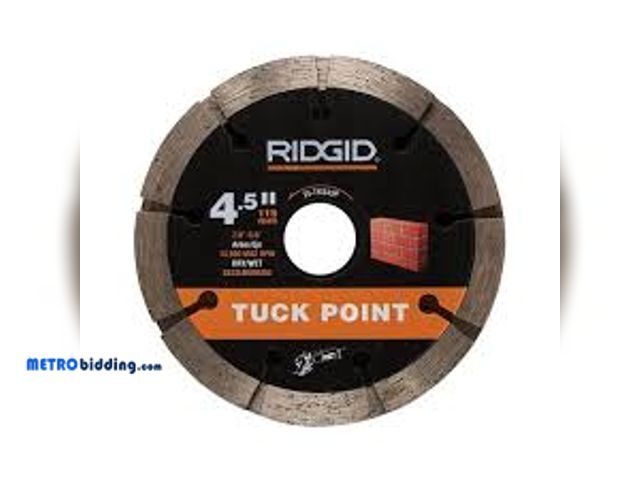 Lot 88-493712 - RIDGID 4-1/2 Morter Removal Sandwich Tuckpoint Diamond Blade 25-TKS45P