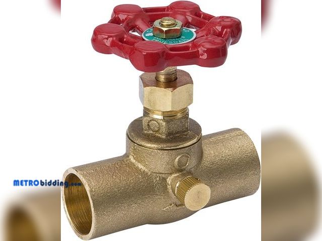 Lot 88-482498 - RELIABILT 1/2-in Copper sweat x 1/2-in FIP Brass Multi turn Stop and Waste Valve in the Shut-Off Val...