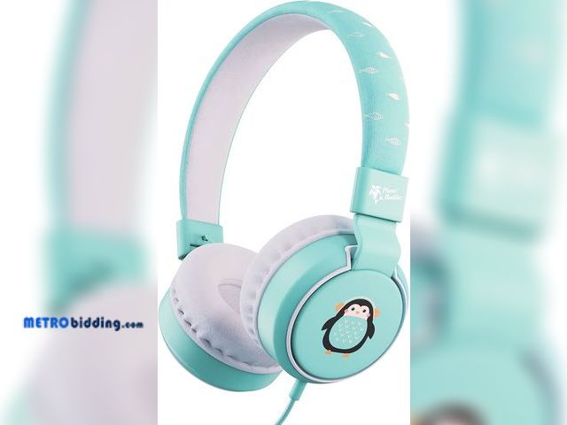 Lot 88-492537 - Planet Buddies Kids Headphones, On Ear Wired Headphones for Kids, 85db Volume Limiter, Safe Foldable...