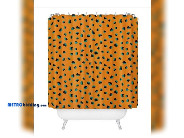 Lot 88-494850 - Society6 Funky Cheetah Shower Curtain 68 x 72" Pretty Pop Elisa Bell