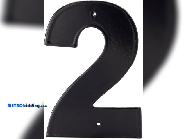 Lot 88-491182 - Montague Metal Products Helvetica Font Individual House Number, 2, 6-Inch