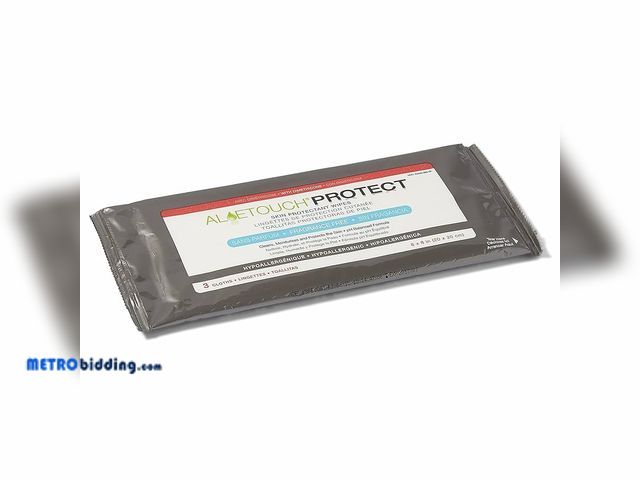 Lot 88-498450 - Medline Aloetouch Protect Dimethicone Skin Protectant Wipes, Hypoallergenic, Fragrance-Free, 8 Count...