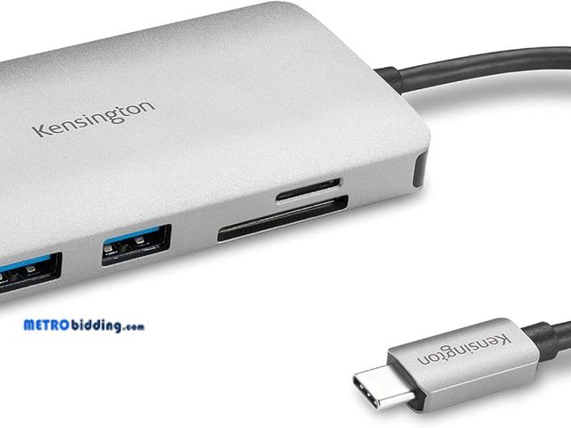 Lot 88-492505 - Kensington UH1400P USB-C 8-in-1 Driverless Mobile Laptop Dock, Universal, 8 Ports, up to 85W Power P...