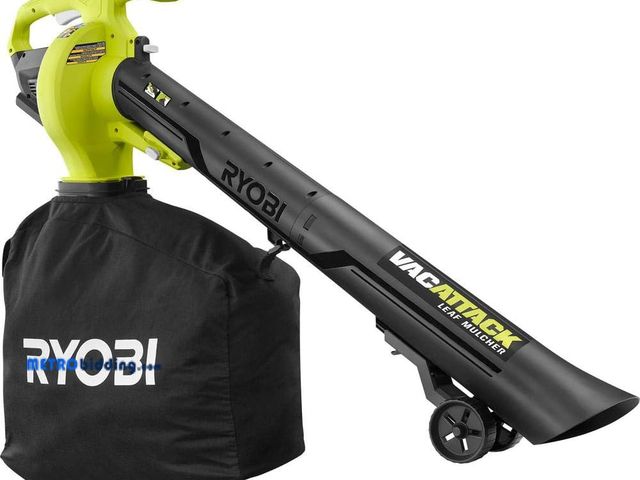 Lot 88-480432 - RYOBI 40-Volt VacAttack Lithium-Ion Cordless Leaf Vacuum Mulcher with Metal Impeller,Variable Speed ...