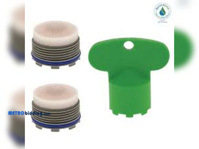 Lot 88-495813 - NEOPERL 1.2 GPM Tiny Junior Size M18.5x1 PCA Cache Water-Saving Laminar Aerator with Key