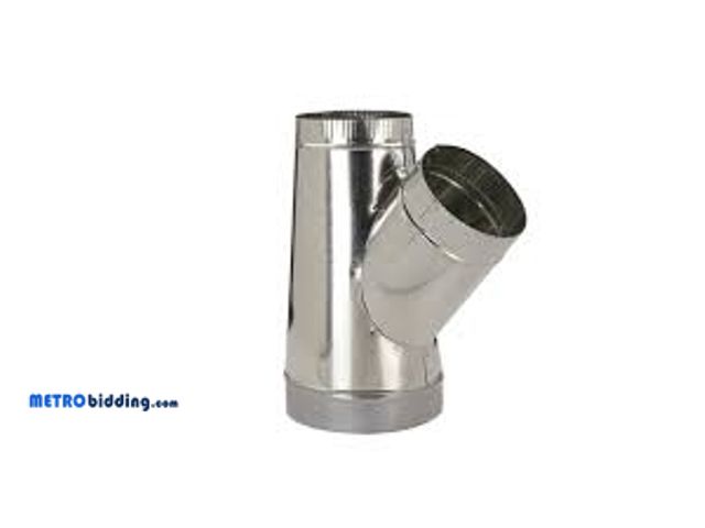 Lot 88-495794 - Master Flow 4 in. x 4 in. x 4 in. 26-Gauge Flue Wye