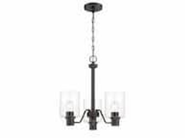 Lot 88-498118 - Hampton Bay Castleford 3-Light Oil Rubbed Bronze Transitional Classic Chandelier