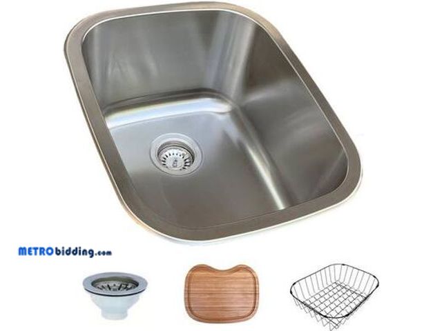 Lot 88-508472 - 18 Gauge Stainless Steel 17 in. Dual Mount Bar Sink