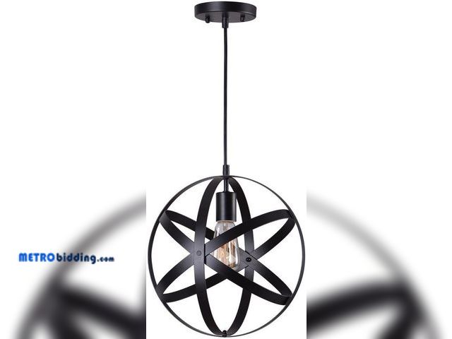 Lot 88-492908 - Home Decorators Collection Mini Pendant Light Black finish metal shade