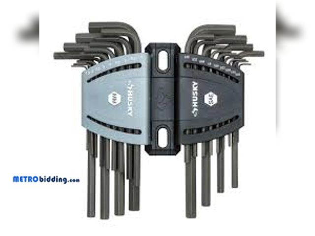 Lot 88-491640 - Husky SAE/Metric Long Arm Hex Key Set (26-Piece)