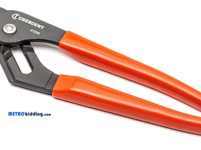 Lot 88-493902 - Crescent RT210CVN-05 Tongue and Groove Pliers, Straigth Jaws, Cushion Grip 10"/254 mm