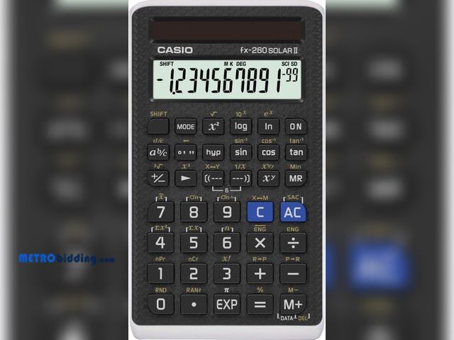 Lot 88-496674 - Casio fx-260 Solar II Scientific Calculator | 10-Digit Display | Fraction &amp; Trig Functions | Ide...
