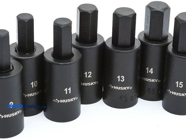 Lot 88-480057 - Husky 1/2 in. Drive Hex Bit Impact Socket Set MM (7-Piece)