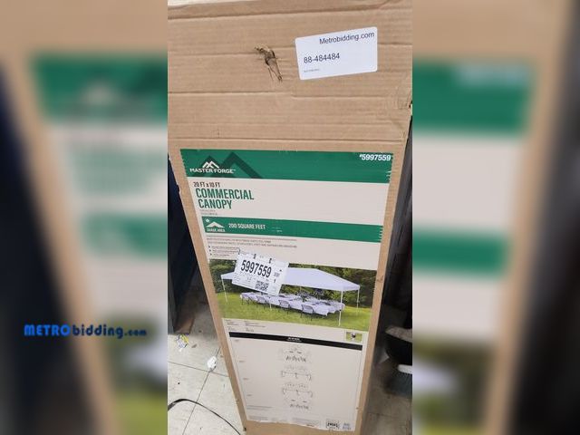 Lot 88-484484 - Master Forge 20-ft x 10-ft Rectangle White Pop-up canopy