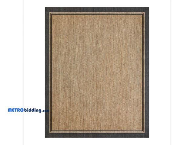 Lot 88-491033 - Hampton Bay Terrace Black 5 ft. x 7 ft. Border Indoor/Outdoor Area Rug 3124355