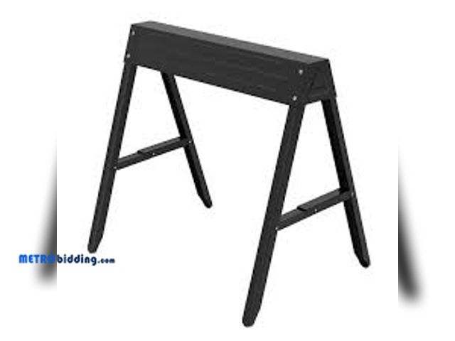 Lot 88-493936 - Husky 28.4 in. Steel Folding Sawhorse with Stable Locking Legs, Easy Setup, Compact Storage, Light W...