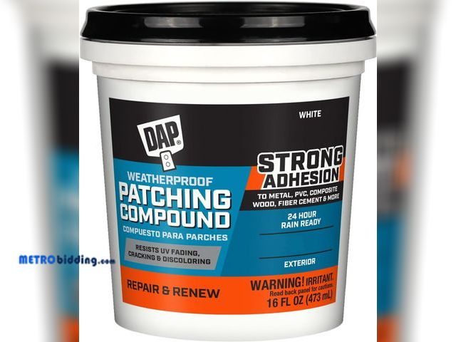 Lot 88-498483 - DAP Weatherproof Patching Compound, White, 16 Oz
