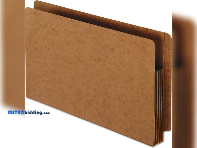 Lot 88-499877 - Pendaflex 95545 Heavy-Duty End Tab File Pockets, Straight Cut, 1 Pocket, Legal, Brown (Box of 10),Re...