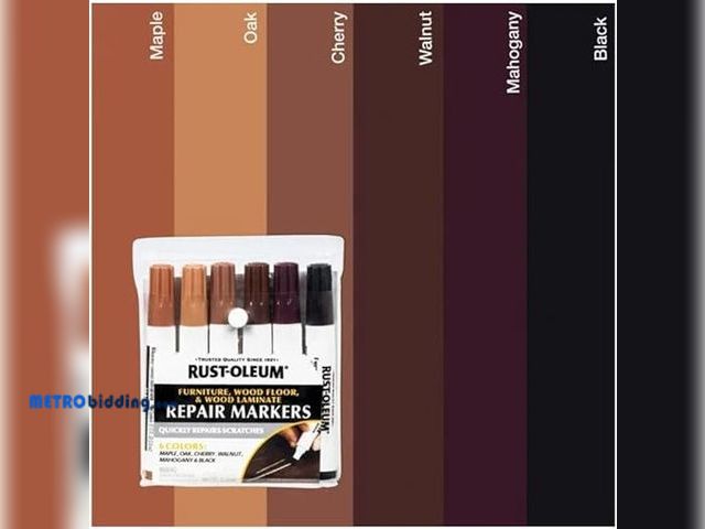 Lot 88-480195 - Rust-Oleum Wood Stain Repair Marker Kit - 6 Colors