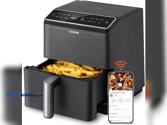 Lot 88-501472 - Cosori 6.8Qt Air Fryer, 12-in-1 Dual Blaze for 360° Crispy Meals, No Shaking &amp; Preheating to Fas...