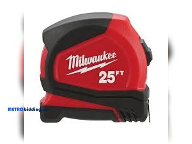 Lot 88-493920 - Milwaukee Compact 25 ft. SAE Tape Measure with Fractional Scale and 9 ft.