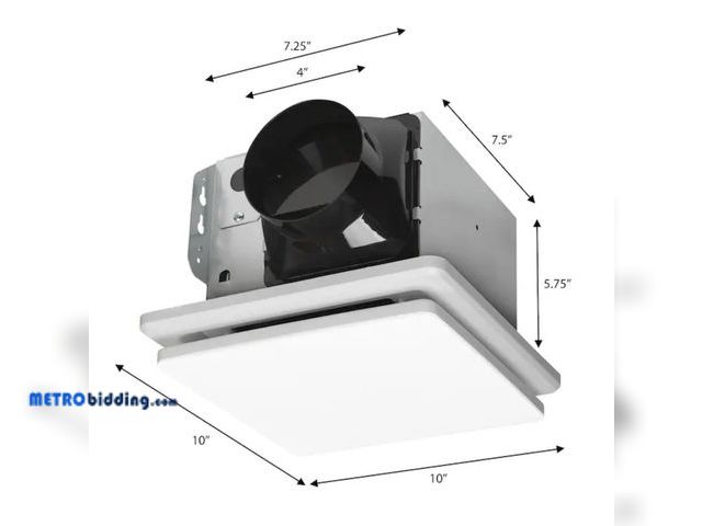 Lot 88-501698 - Utilitech 1-Sone 80-CFM White Decorative Lighted Bathroom Fan