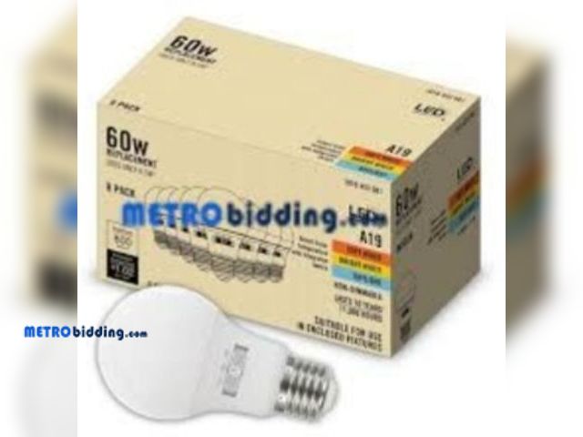 Lot 88-483237 - EcoSmart 60-Watt Equivalent A19 Non-Dimmable LED Light Bulb 3 CCT (8-Pack)