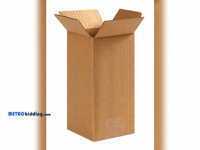 Lot 88-480572 - 4x4x8 Tall CorrugatedBoxes, Tall, 4L x 4W x 8H, Lot of 40