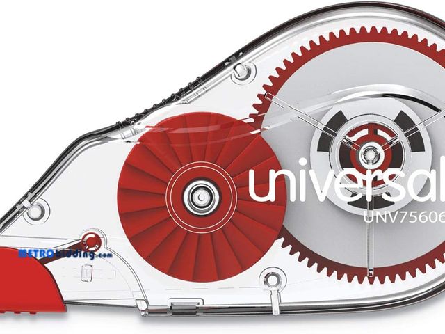 Lot 88-509217 - Universal 75606 Correction Tape with Two-Way Dispenser, Non-Refillable, 1/5-Inch x 315-Inch, 6/Pack