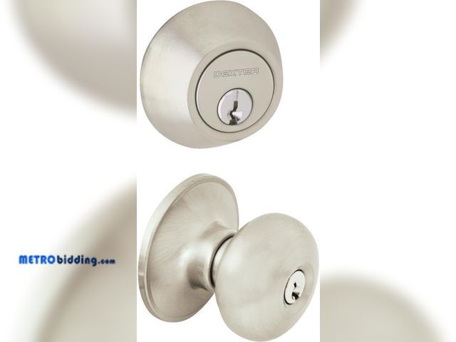 Lot 88-482574 - Dexter By Schlage JC60 V STR 619 Single Cylinder Keyed Entry Lock Deadbolt, Satin Nickel