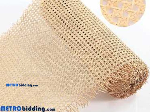 Lot 88-491815 - 18" Wx40 L(3feet) Natural Cane Webbing Rattan Cane is Suitable for Projects for Furniture, Chairs, c...