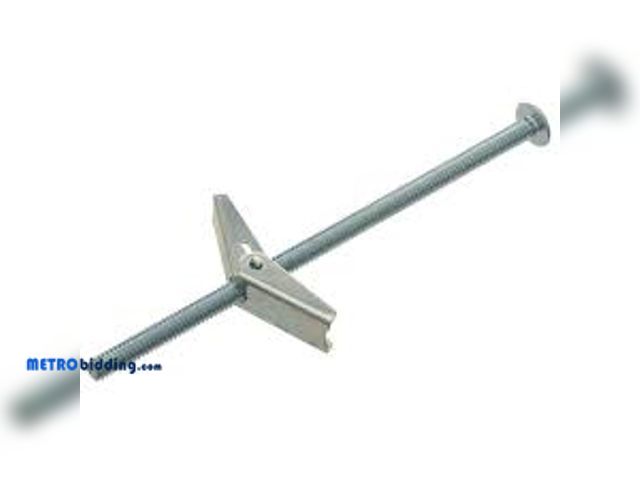 Lot 88-481014 - Everbilt 1/4 in. x 3 in. Zinc-Plated Toggle Bolt with Round-Head Phillips Drive Screw (10-Piece)