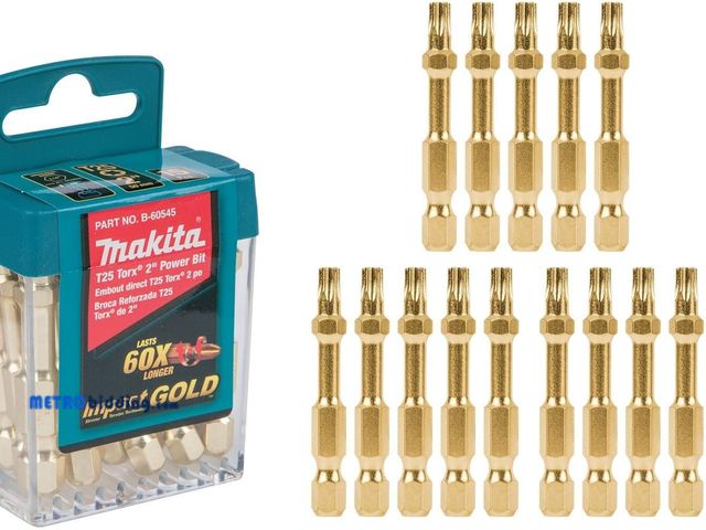 Lot 88-498077 - Makita B-60545 Impact Gold T25 Torx 2″ Power Bit, 15/Pk
