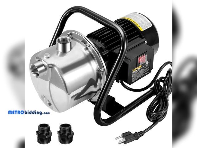 Lot 88-482853 - VOR
Shallow Well Pump 1.1 HP 978GPH 131 ft. Head Portable Garden Water Jet Pump with Hose Adapters f...