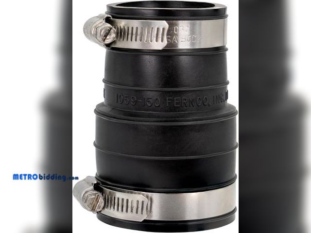 Lot 88-482490 - Fernco P1059-22 Flexible PVC Coupling for 2" Plastic Socket to Pipe Plumbing Connections