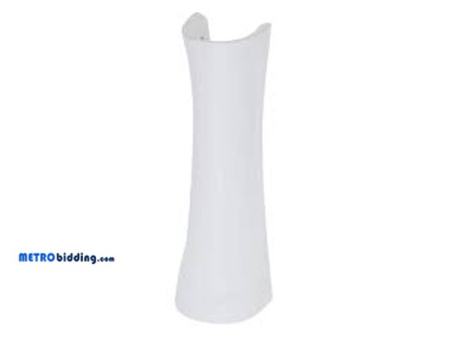 Lot 88-480755 - Glacier Bay Shelburne/Petite 6.69 in. D x 8.86 in. W Round Pedestal Sink Base in White L-300-WN