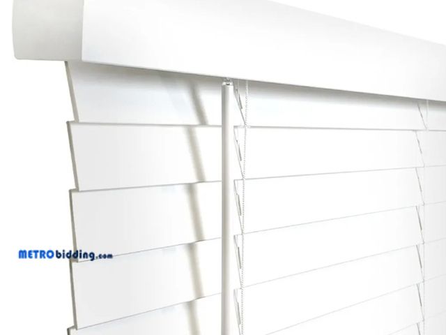 Lot 88-483163 - Lot of one, Cordless 2" Smooth Faux Wood Blind, 31" W x 48" H, Smooth White
