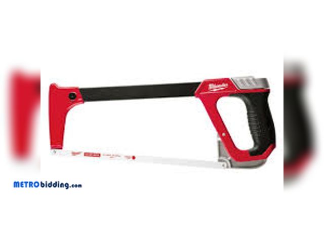 Lot 88-480071 - Milwaukee High-Tension Hack Saw with 12 in. 24 TPI Bi-Metal Blade and Blade Storage 48-22-0050