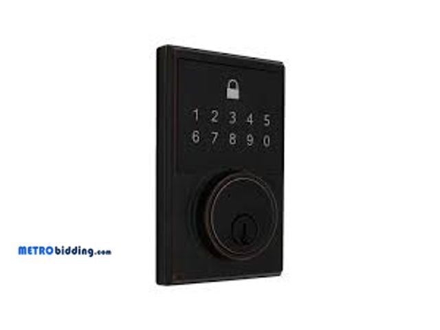 Lot 88-480380 - Defiant Square Aged Bronze Compact Touch Electronic Deadbolt 32GC8X7D01AHP